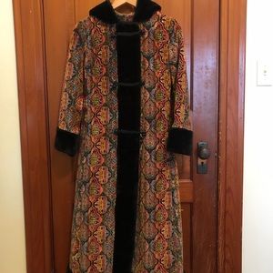 Vintage 60’s Fur Carpet Tapestry Coat , very rare!